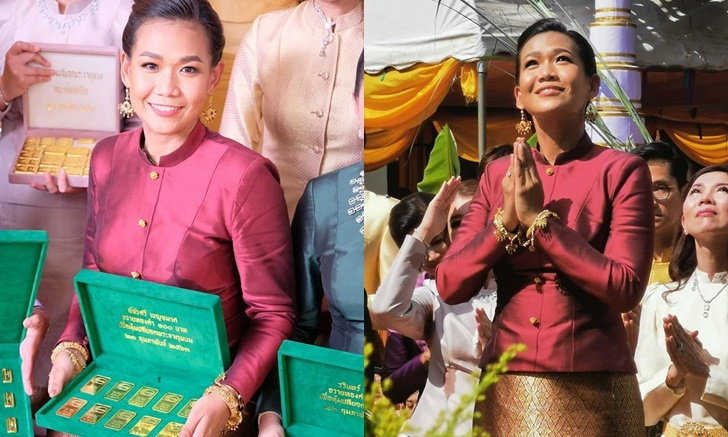 "กาละแมร์" ถวายทองคำ 94 ล้านบาท หุ้มยอดพระธาตุส่วนฐาน ที่พระธาตุพนม