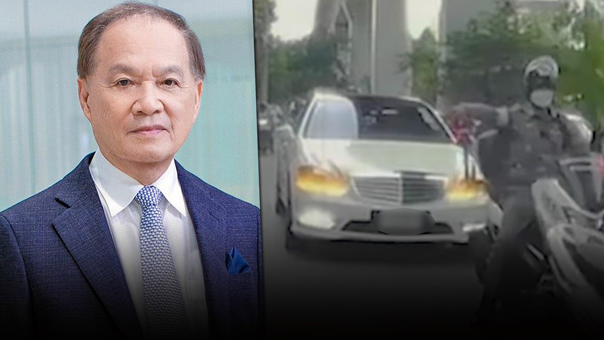 ‘หมอบุญ’ รับนั่งในเบนซ์ แต่ไม่ใช่ขบวนวีไอพี-ตร.ผ่านมาพอดี โต้ขับสวนเลน