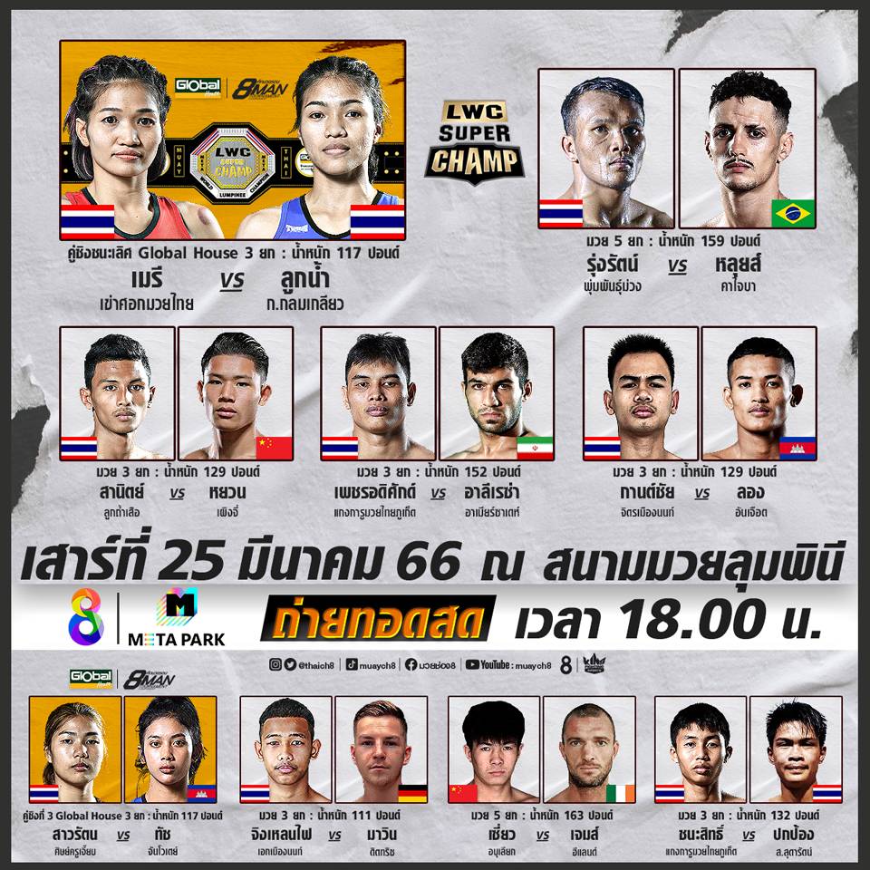 ช่อง 8 พร้อมประกาศศักดา “มวยไทยหญิง” รอบชิงชนะเลิศ