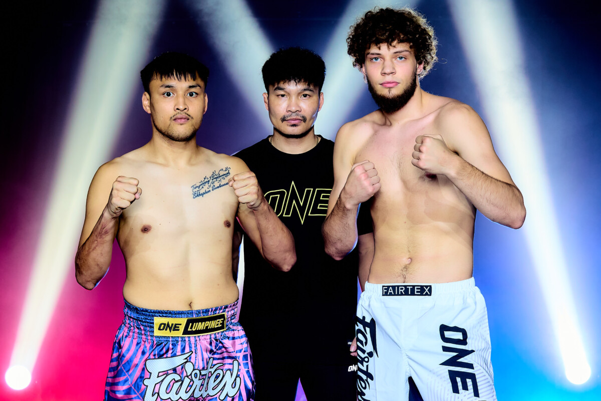 ผลชั่งน้ำหนักและวัดระดับน้ำในร่างกาย ศึก ONE ลุมพินี 121 “เต็งหนึ่ง vs มักซิม”