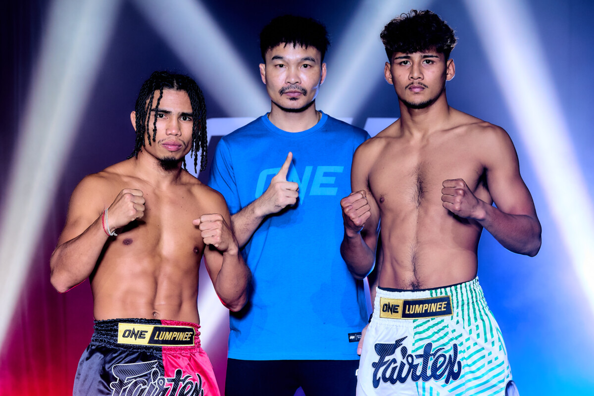 ผลชั่งน้ำหนักและวัดระดับน้ำในร่างกาย ศึก ONE ลุมพินี 124 “สุริยันต์เล็ก vs เดโช”