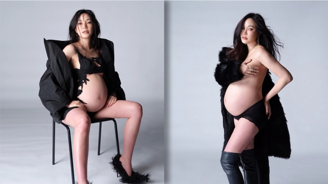 เมย์ พิชญ์นาฏ อุ้มท้องโตถ่ายภาพแฟชั่นสวยปัง คุณแม่ใกล้คลอดสวยออร่ามาก