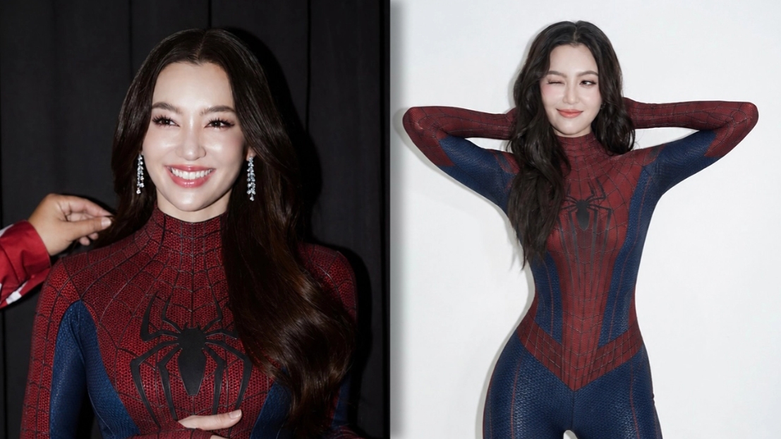 เบลล่า ราณี นุ่งชุดสไปเดอร์แมนรัดรูป ลุคนี้ทั้งสวยปังแถมหุ่นก็เป๊ะมาก