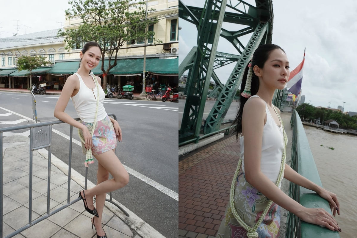 บิ๊นท์ สิรีธร กับแฟชั่นพวงมาลัยรัดเกล้า สวยฉ่ำละลายใจชาวเน็ต