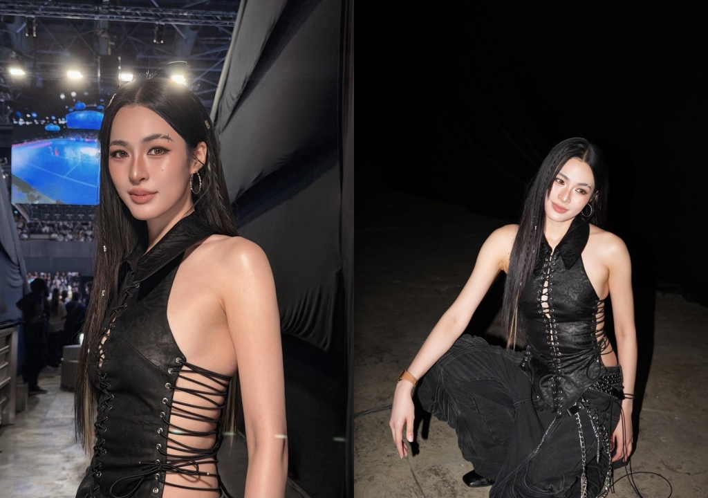 หลิงหลิง คอง กับแฟชั่นชุดดำ เว้าข้างอย่างแซ่บ
