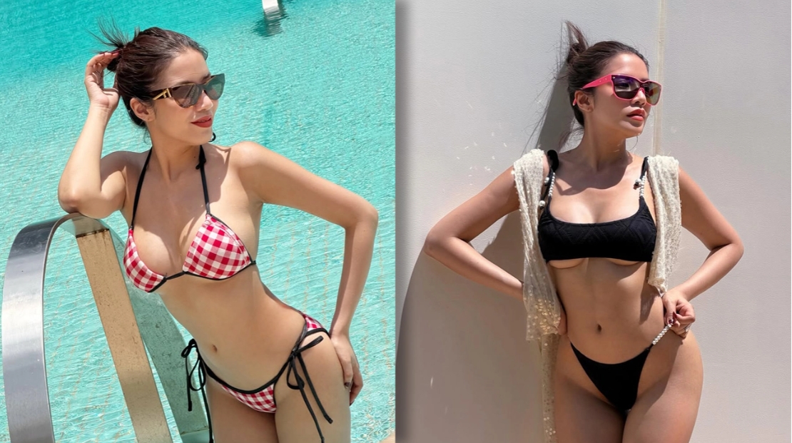 ใบเตย อาร์สยาม นุ่งชุดว่ายน้ำบิกินี อวดหุ่นสวยเซ็กซี่ตู้มต้าม ทำทะเลพัทยาร้อนฉ่า