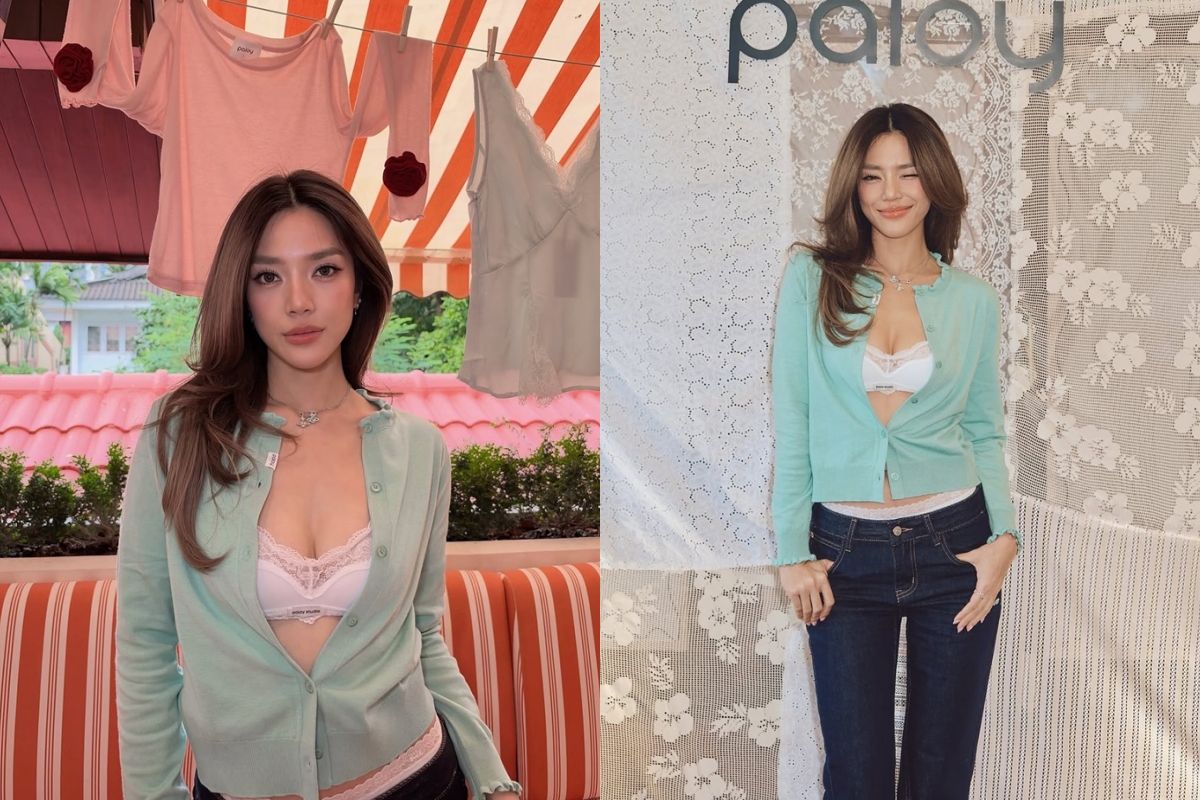 ปราง กัญญ์ณรัณ ใส่บราลูกไม้ อวดเนินอกเซ็กซี่เกินต้าน