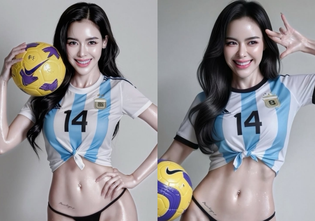 "ไอซ์ ปรีชญา" สวมเสื้อบอลอวยพรวันเกิด "เมสซี" ท่อนล่างทำเน็ตแทบค้าง