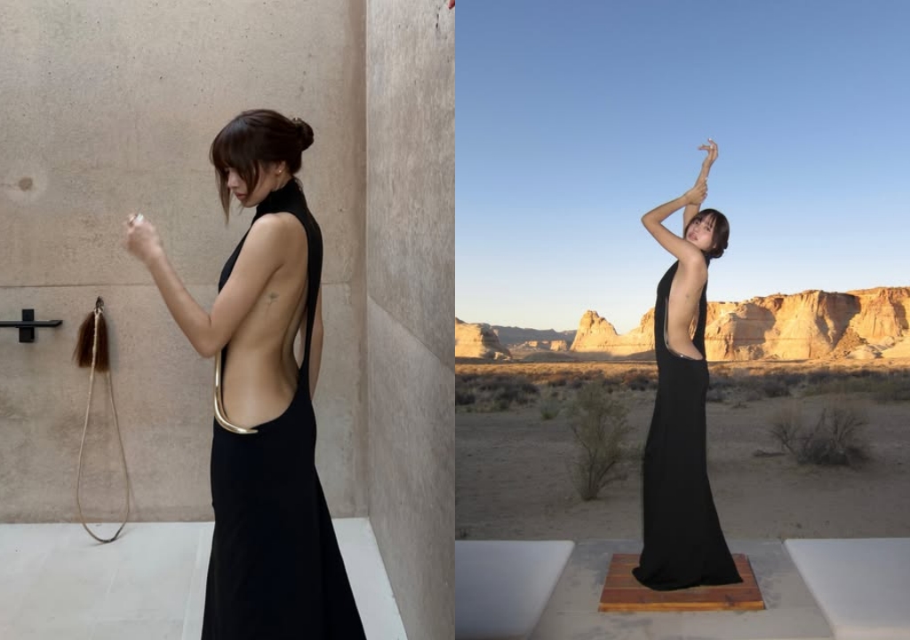 "ลิซ่า" เช็กอินวิวรัฐยูทาห์ ใส่ชุดเดรสยาวเว้าข้างสวยหุ่นสับมาก