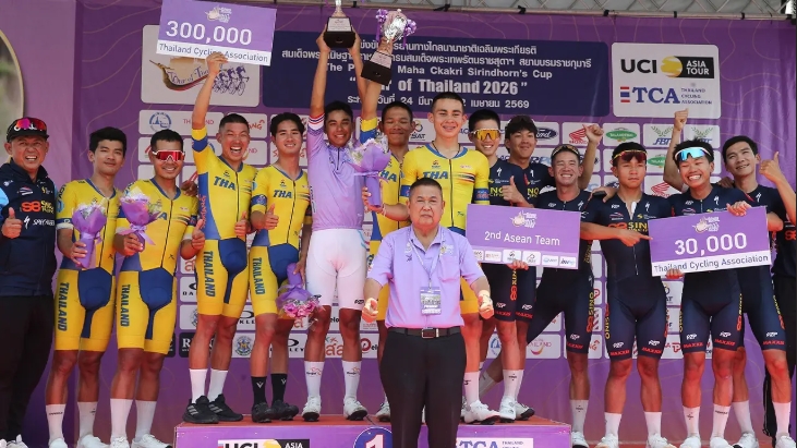 “อาทิตย์” คว้านักปั่นยอดเยี่ยมอาเซียน ศึกสองล้อทัวร์ ออฟ ไทยแลนด์ 2026