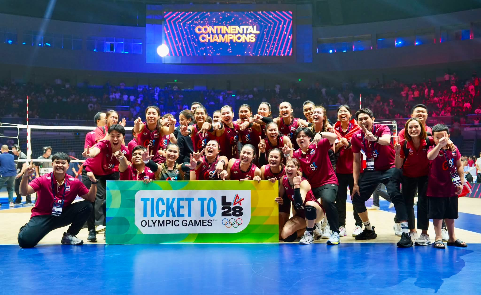 วอลเลย์บอลหญิงไทย โค่นจีนคาบ้าน 3-2 ผงาดแชมป์เอเชีย 2026 ซิวตั๋วโอลิมปิก 2028